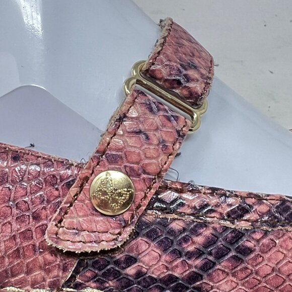 Alegria Womens Pink Belle Carmel‎ Snake Print Leather Mary Jane Shoes Size 38 - Picture 8 of 15